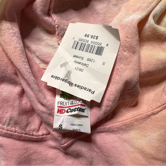 Fruit of the Loom Wichita Kansas Tie Dye Hooded Long Sleeve Shirt - Picture 4 of 4